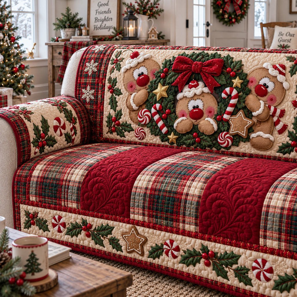 Merry Gingerbread Moments Sofa Cover