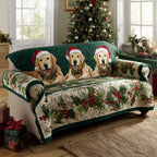 Merry Golden Retriever Sofa Cover