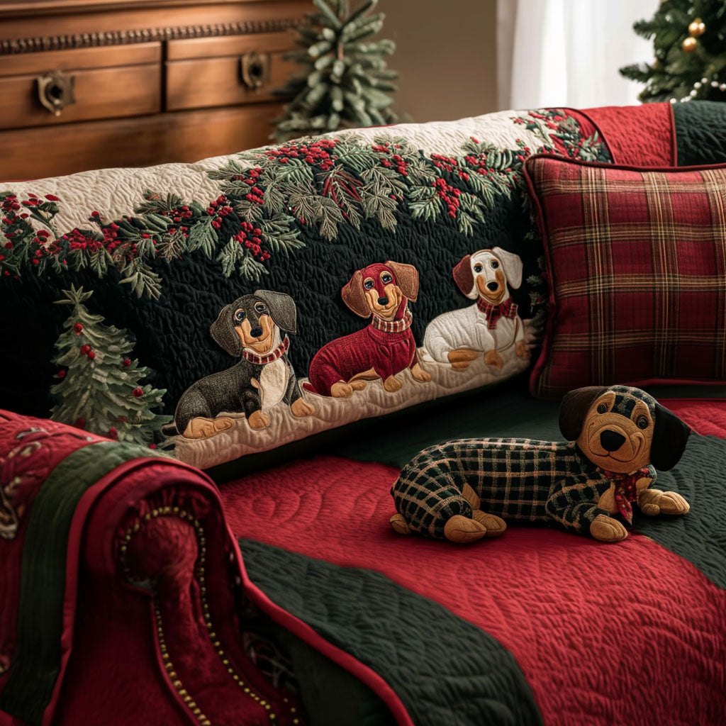 Merry Little Dachshund Sofa Cover
