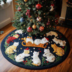Merry Meowmas Christmas Tree Skirt