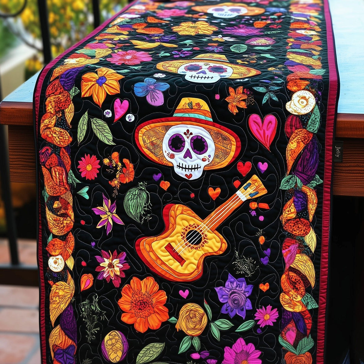 Merry Muertos Charm Table Runner