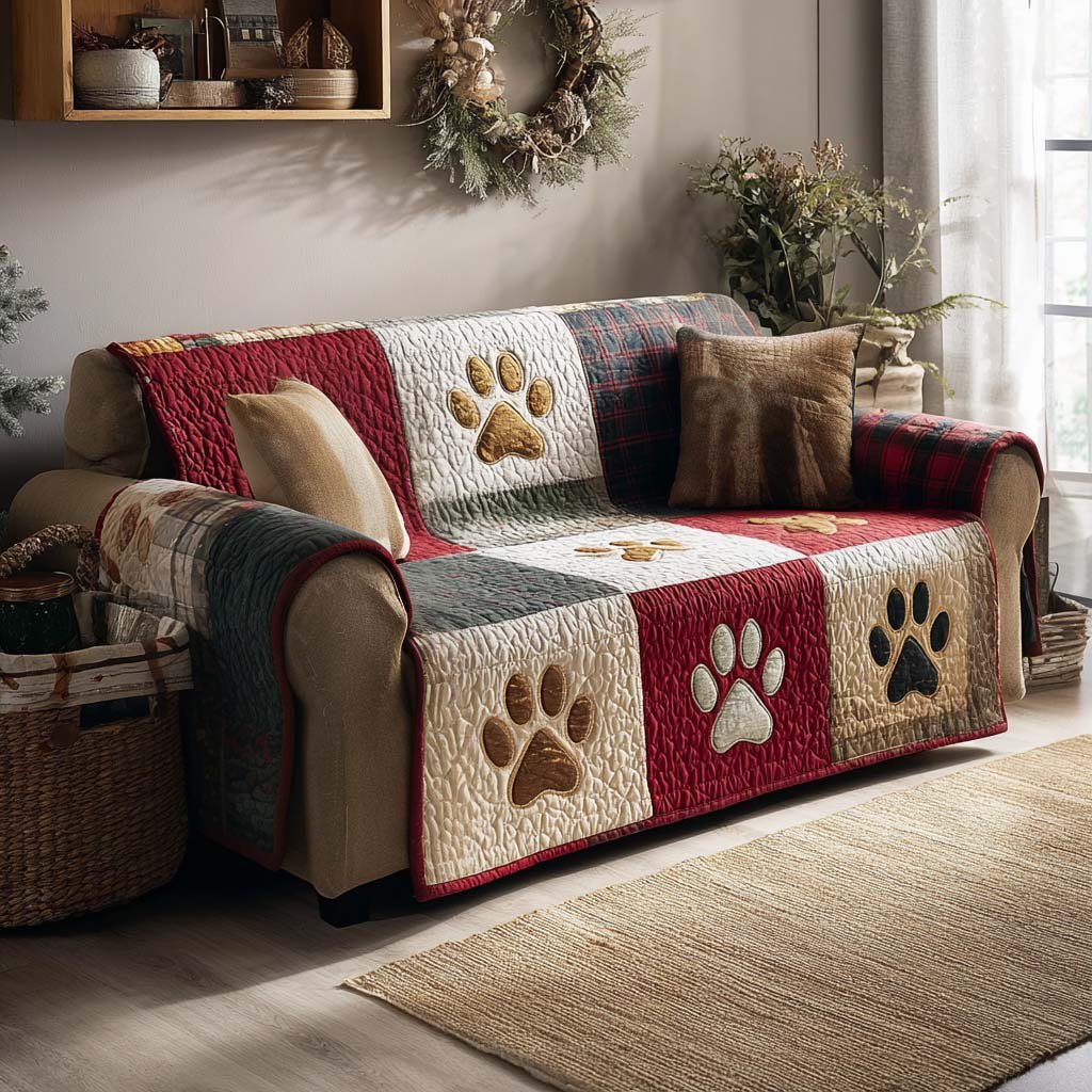 Merry Pawmas Sofa Cover