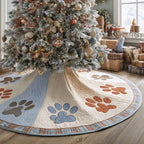Merry Pawprints Christmas Tree Skirt