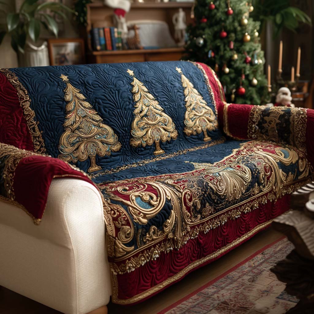 Merry Pine Scene Sofa Cover