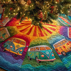 Merry Roadtrip Glow Christmas Tree Skirt