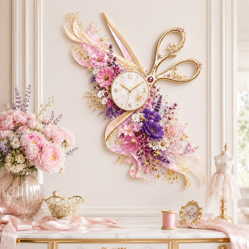 Seamstress Custom Name Wall Clock — personalized with a custom name