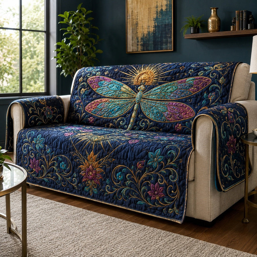 Midnight Celestial Skimmer Sofa Cover