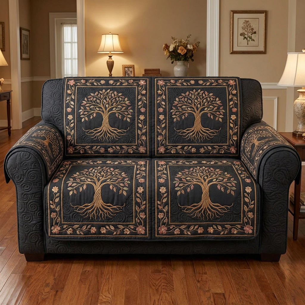 Midnight Celtic Oak Sofa Cover