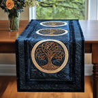 Midnight Celtic Tree Table Runner