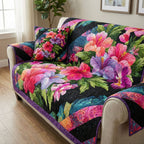 Midnight Floral Glow Sofa Cover