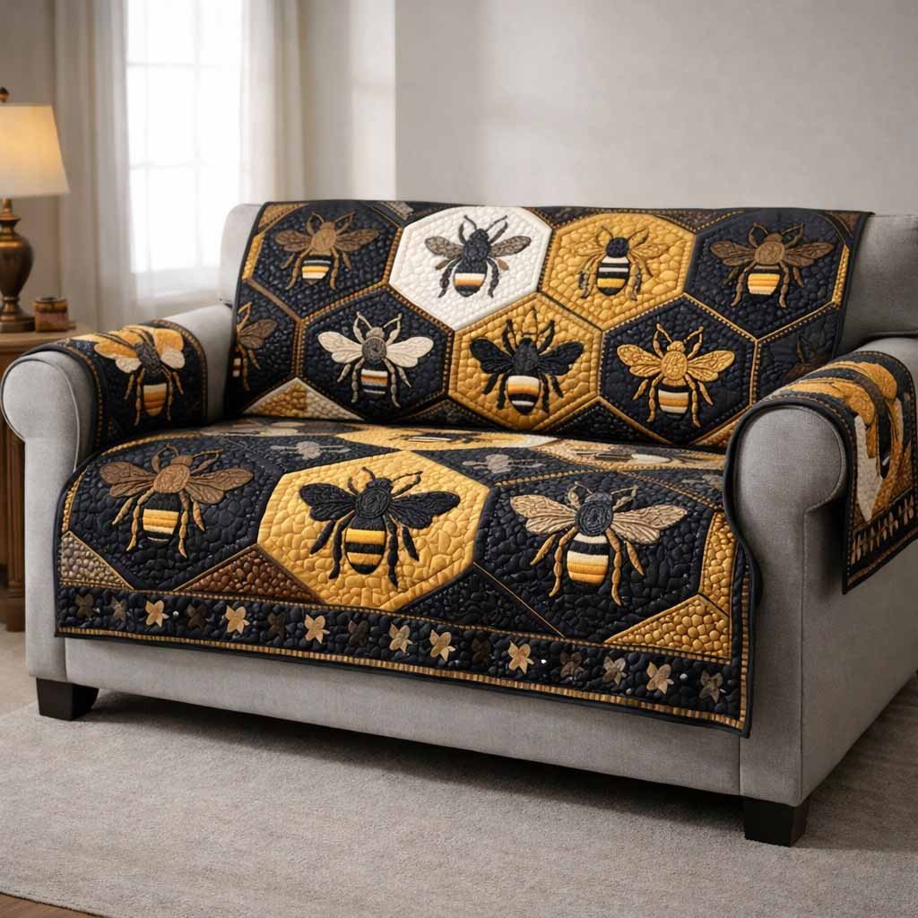 Midnight Hive Sofa Cover