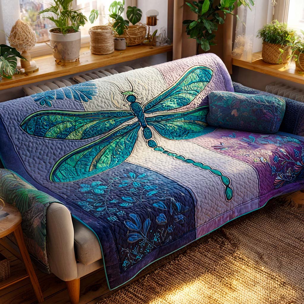 Midnight Jewel Wings Sofa Cover