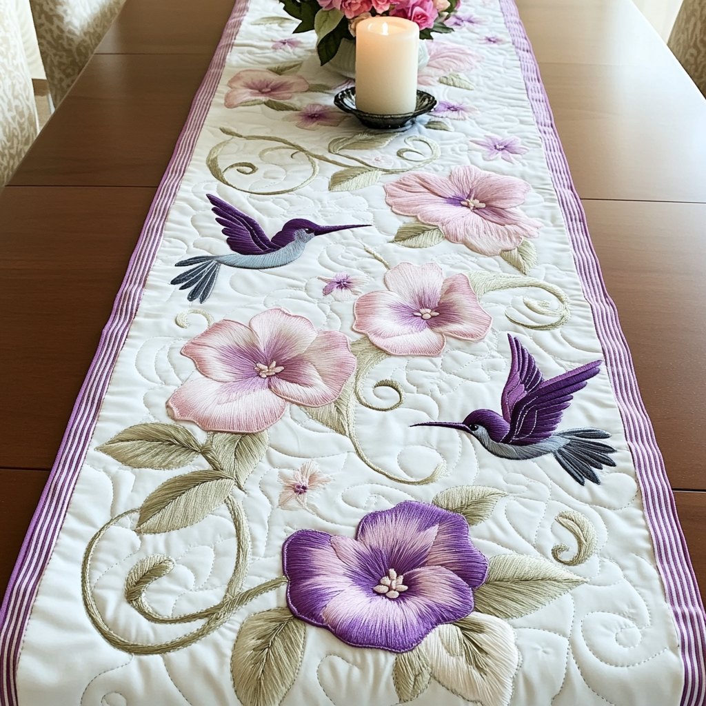Midnight Nectar Table Runner
