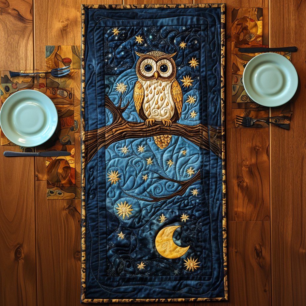 Midnight Owl Table Runner