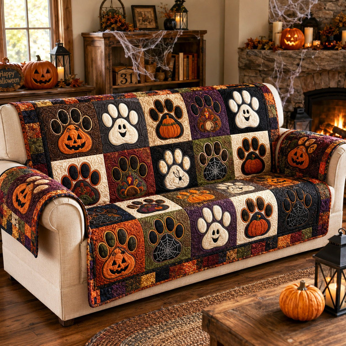 Midnight Paws Sofa Cover