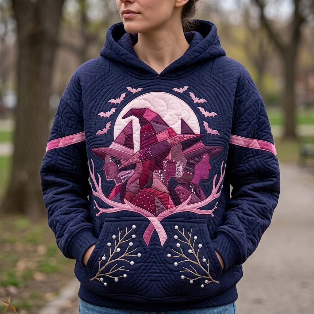 Midnight Pink Coven hoodie, all-over print