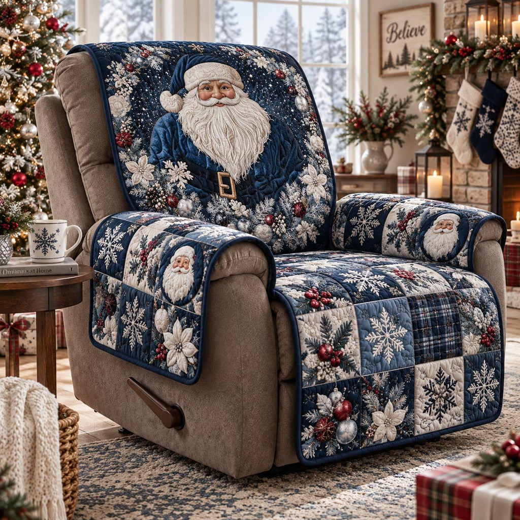 Midnight Santa Snowfall Sofa Cover