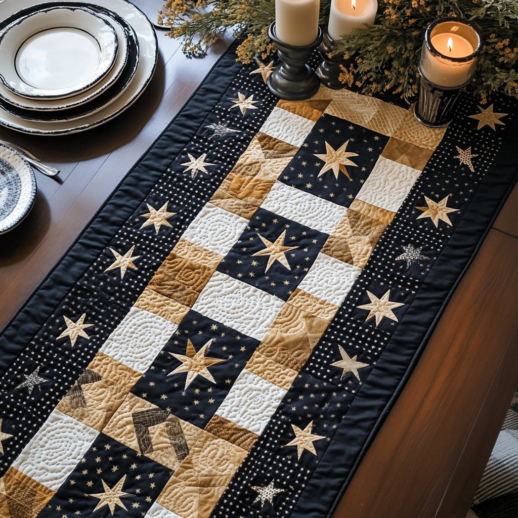 Midnight Spark Table Runner