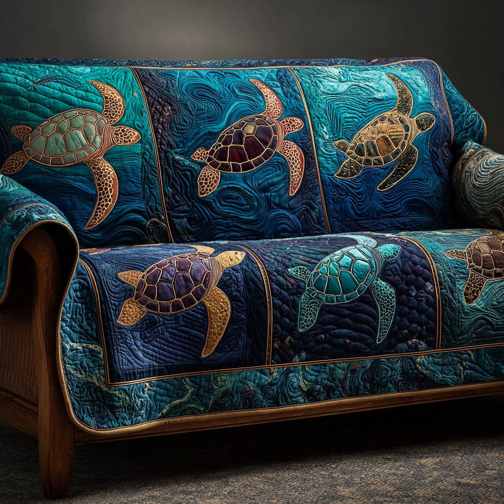 Midnight Tide Sofa Cover