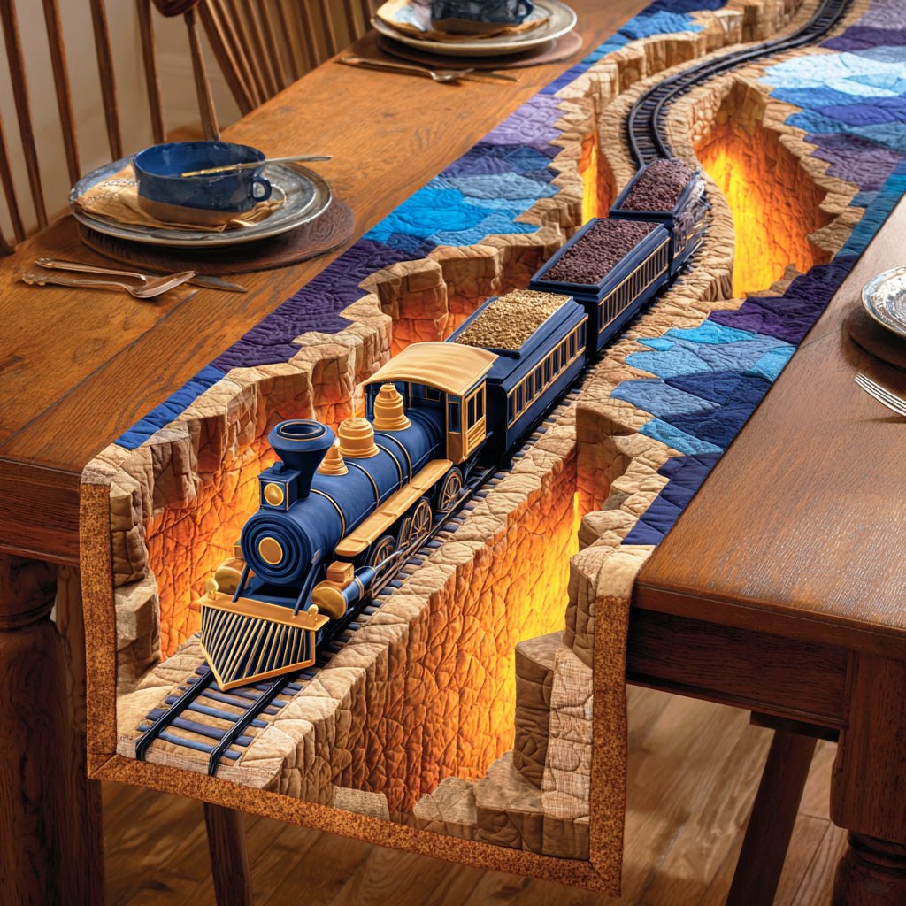 Midnight Toy Express Table Runner