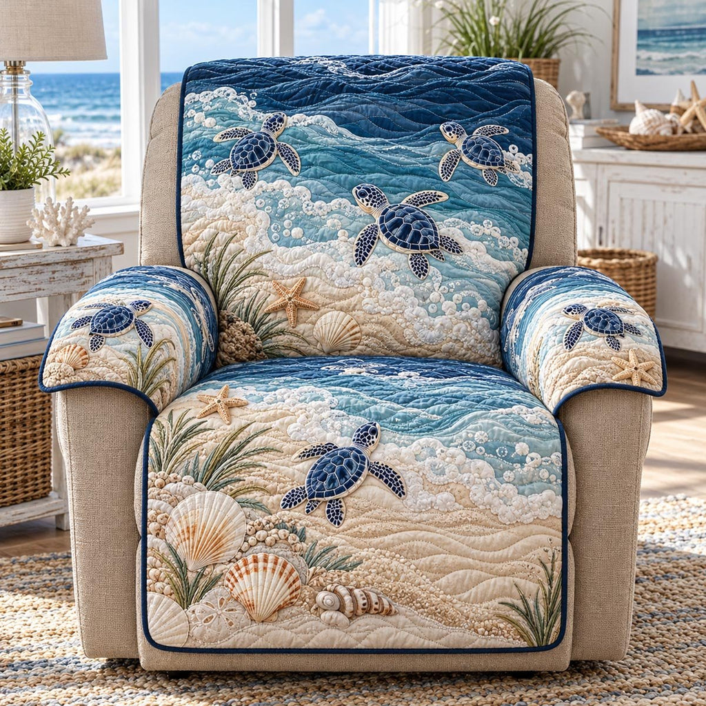 Midnight Turtle Reef Sofa Cover