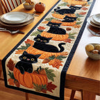 Midnight Whisker Charm Table Runner