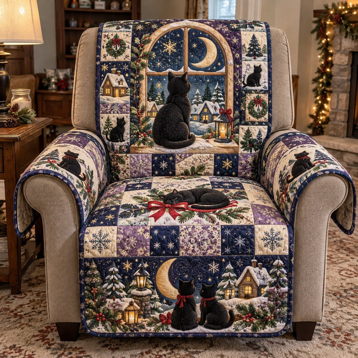 Midnight Winter Tale Sofa Cover