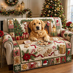 Mischievous Golden Retriever Sofa Cover
