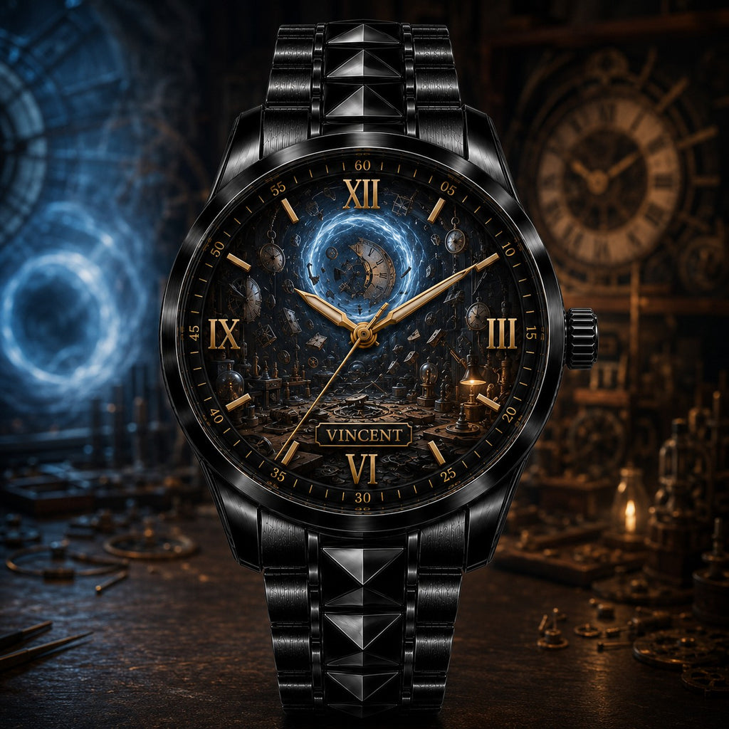 Custom Time Vortex Workshop Watch — personalized with a custom name
