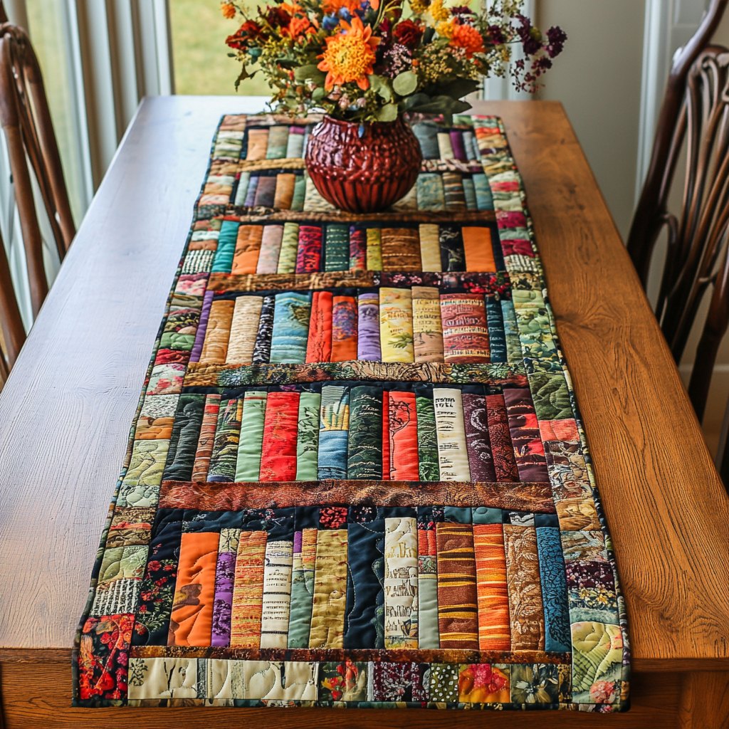 Modern Bookshelf Table Runner