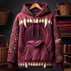 Monster Teeth hoodie, all-over print