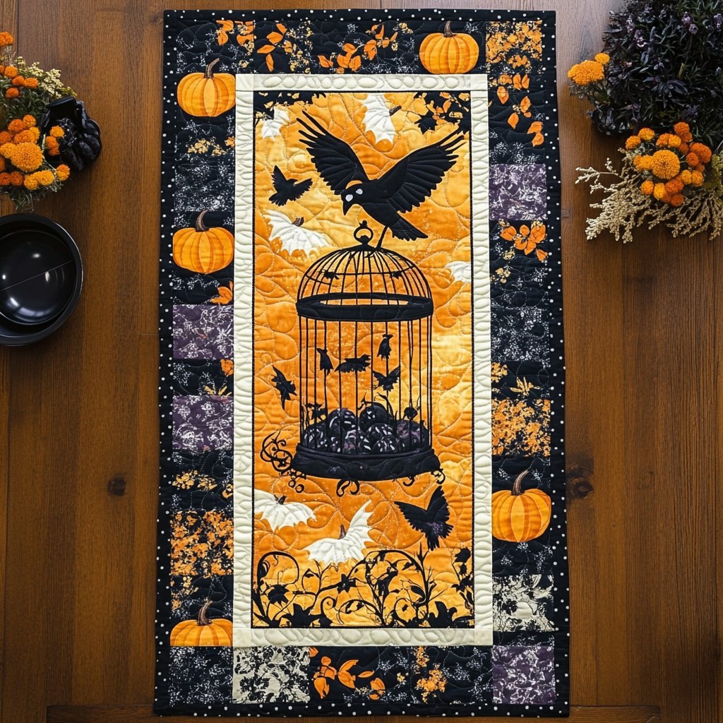 Monstrous Halloween Table Runner