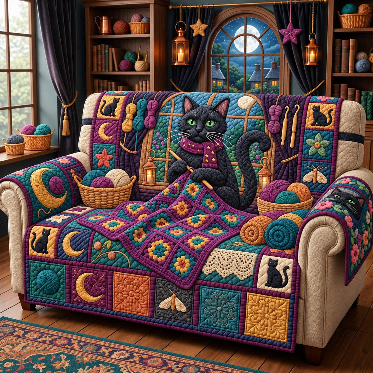 Moonlight Kitten Sofa Cover