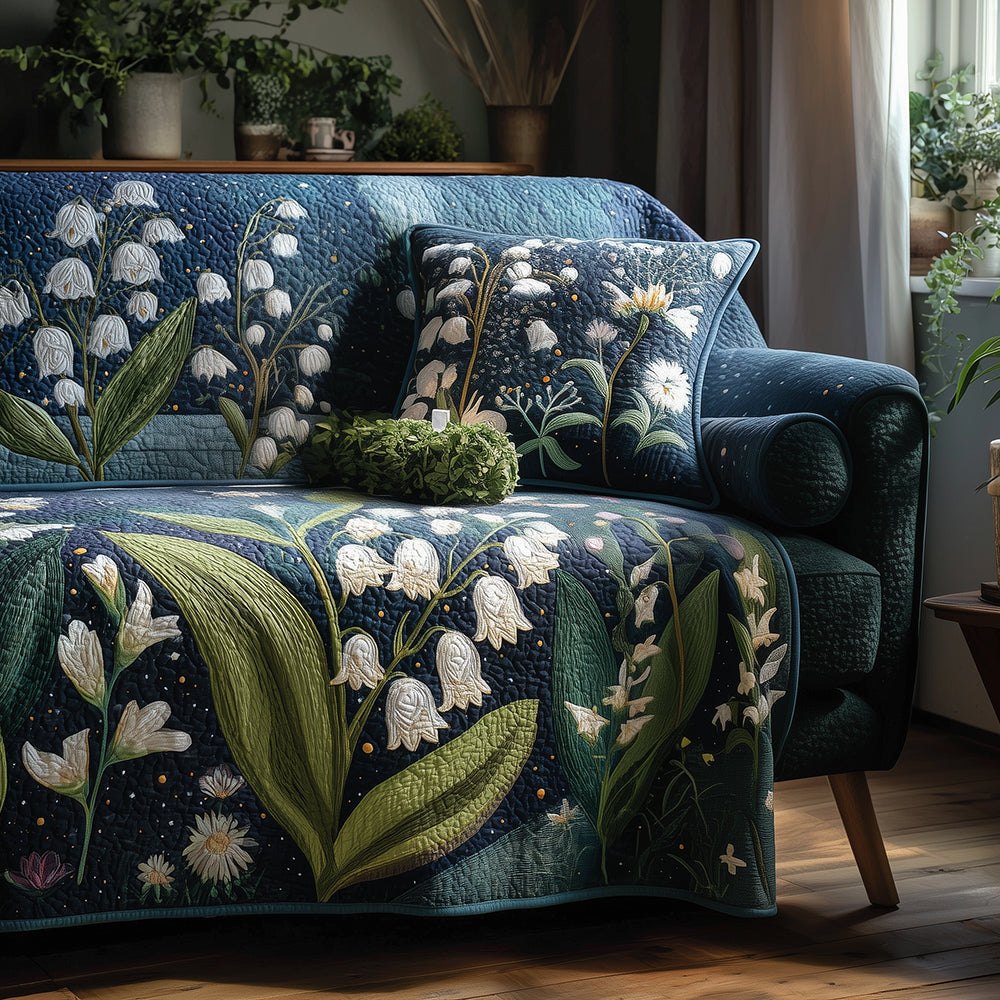 Moonlight Lilies Sofa Cover