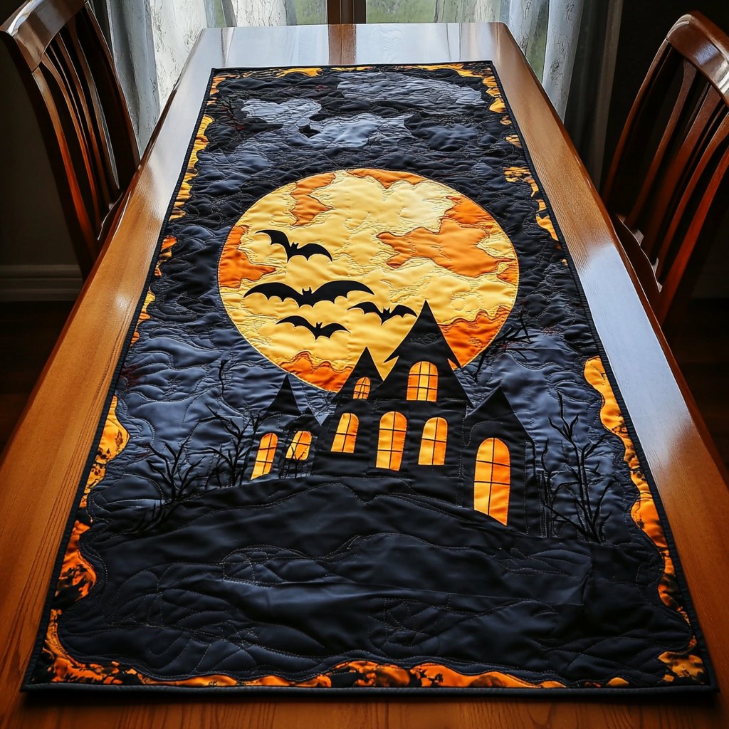 Moonlit House Table Runner