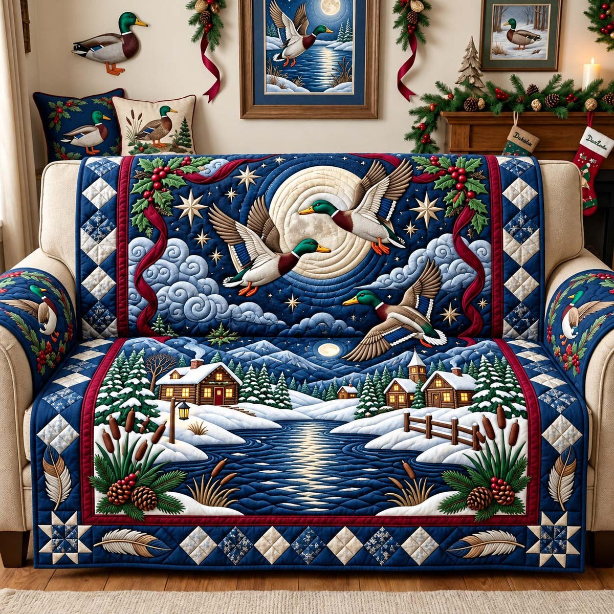 Moonlit Mallard Flight Sofa Cover