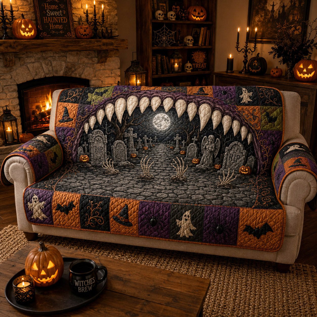 Moonlit Maw Sofa Cover