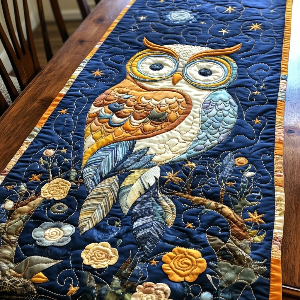 Moonlit Owl Table Runner