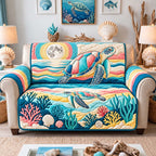 Moonlit Sea Turtle Sofa Cover