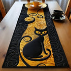 Moonlit Cat Elegance Table Runner