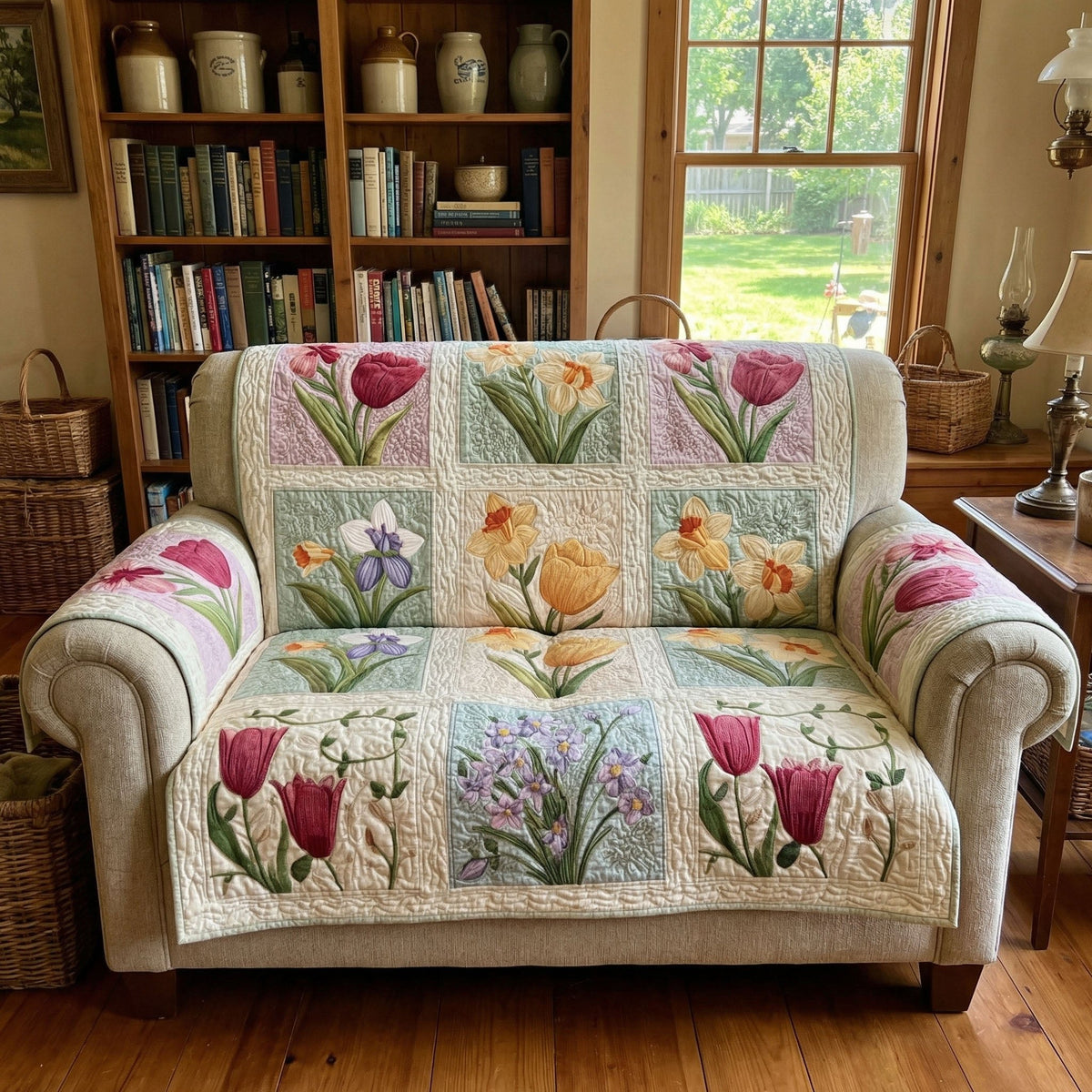 Morning Garden Glow Sofa Cover