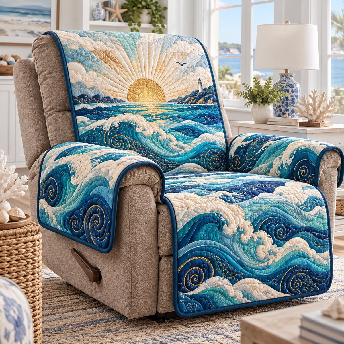 Morning Ocean Glow Sofa Cover