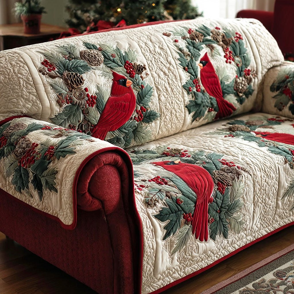 Morning Song Cardinal Sofa Cover