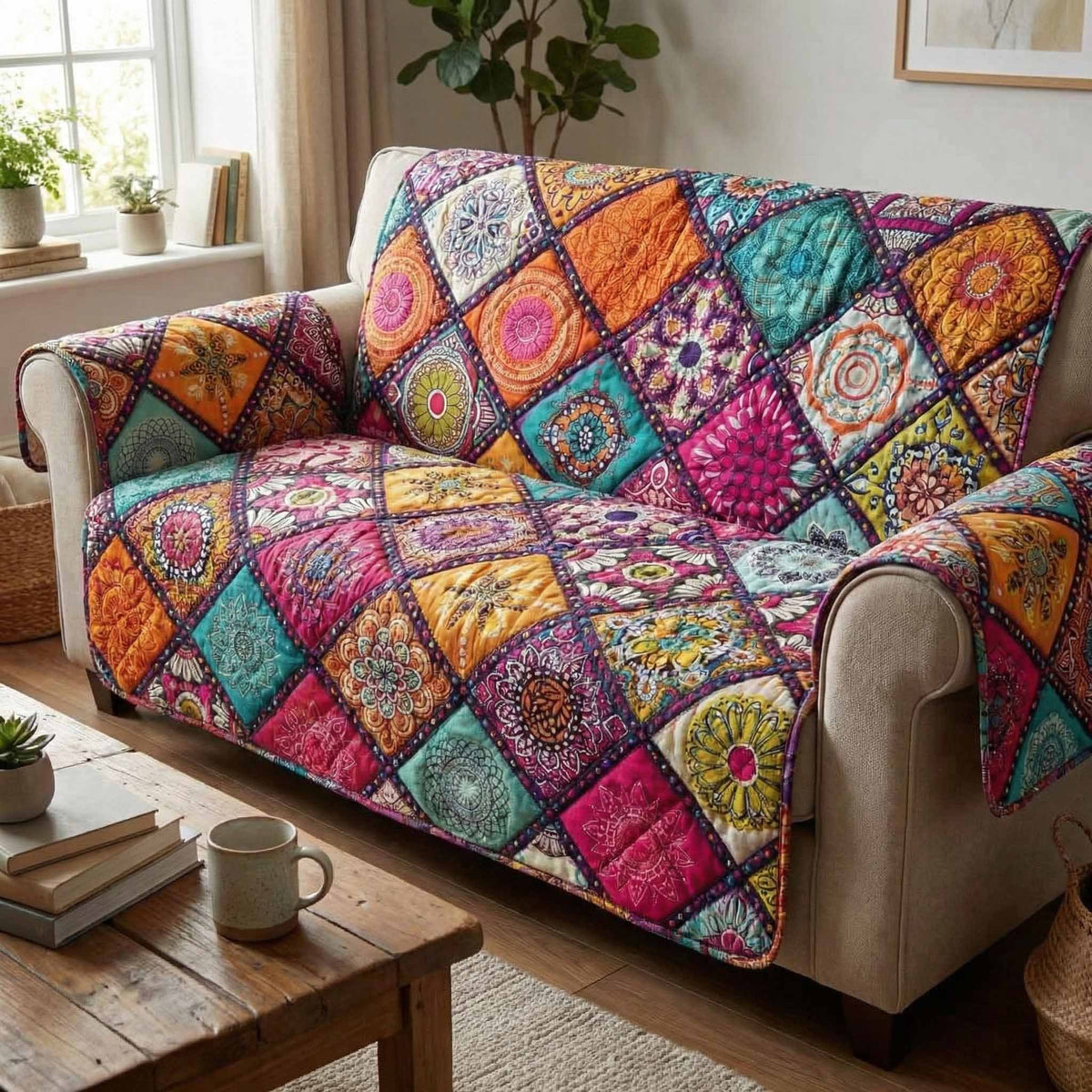 Mosaic Vibes Sofa Cover