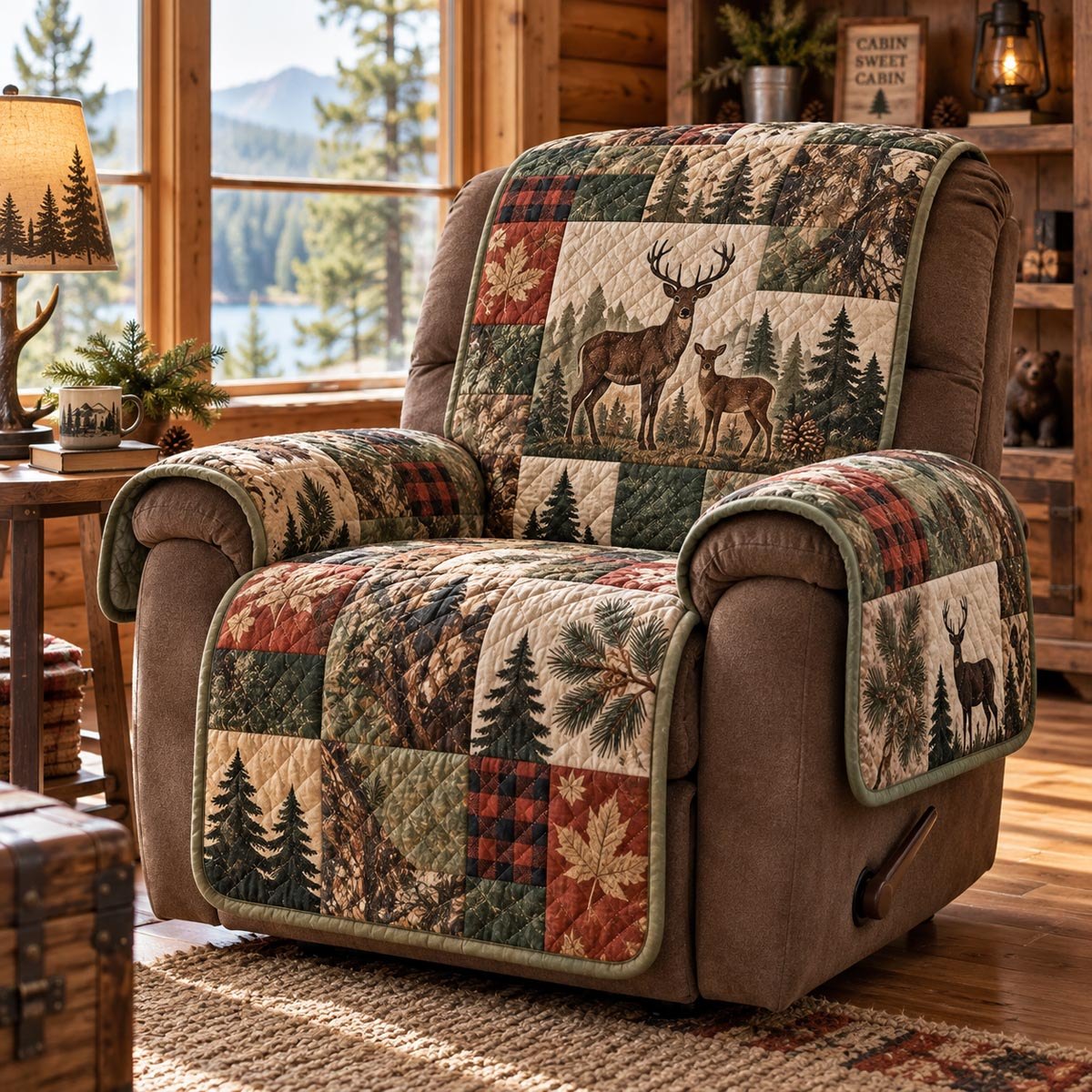 Mountain Deer Lodge Sofa Cover