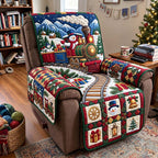 Mountain Snowman Railway Sofa Cover