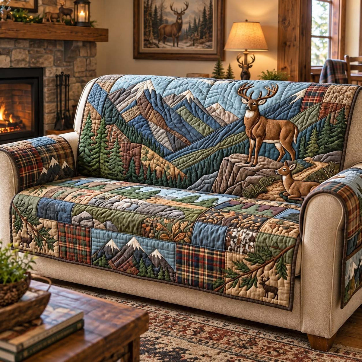 Mountain Stag Retreat Sofa Cover