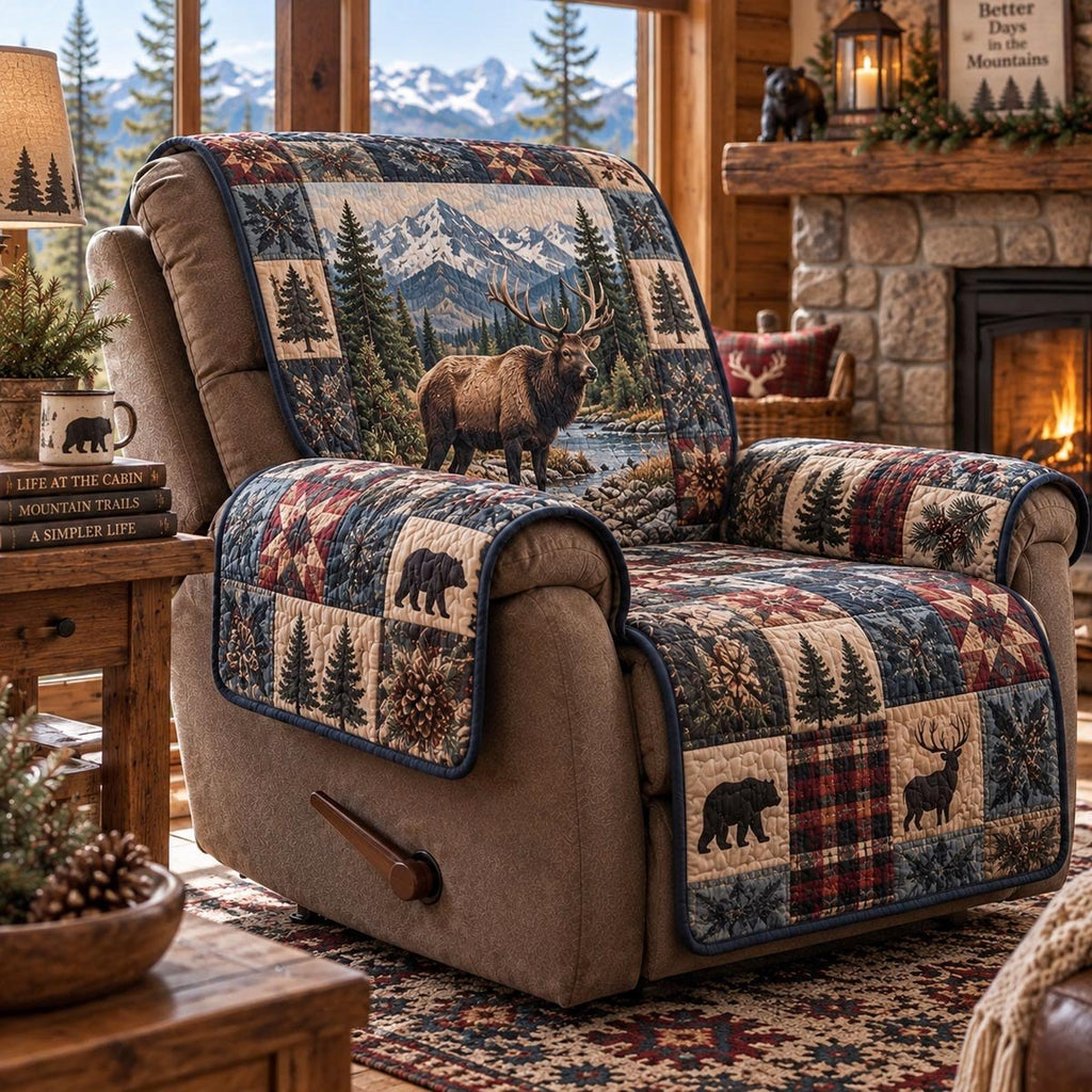 Mountain Wildlife Lodge Sofa Cover