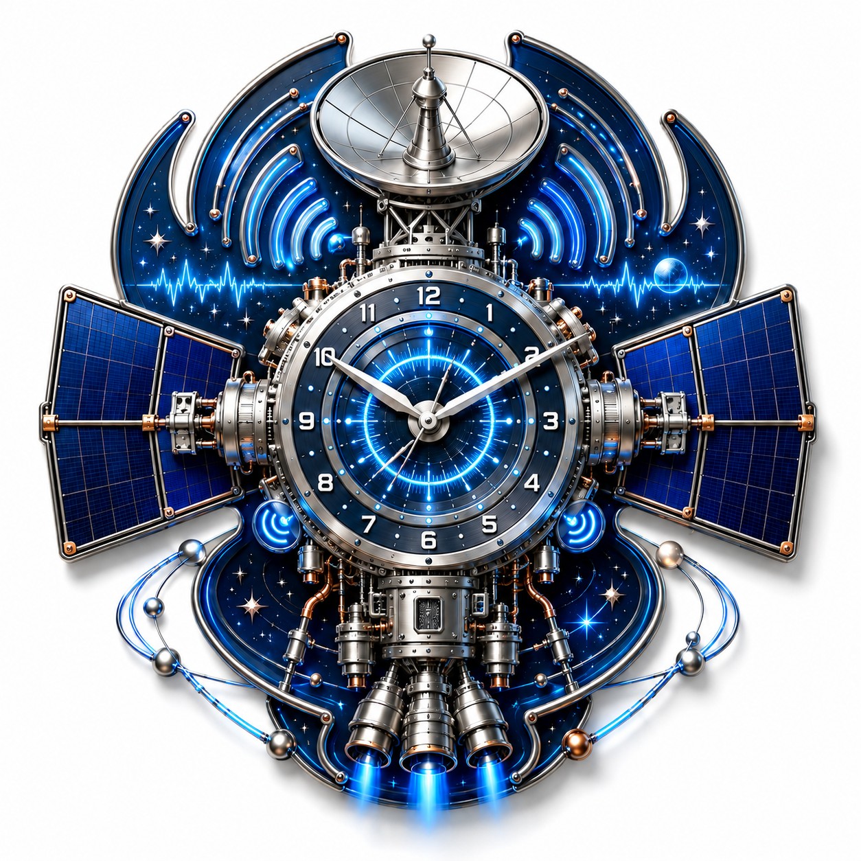 Space Enthusiasts Custom Name Wall Clock — personalized with a custom name