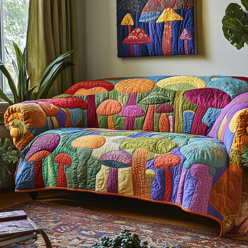 Mushroom Dream Sofa Cover